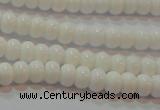 CAG7190 15.5 inches 4*6mm rondelle white agate gemstone beads