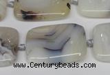 CAG7423 15.5 inches 18*25mm rectangle Montana agate beads