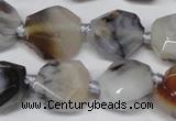 CAG7430 15.5 inches 13*15mm - 15*18mm faceted nuggets Montana agate beads