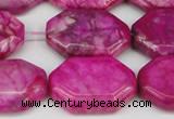 CAG7436 15.5 inches 20*30mm octagonal crazy lace agate beads