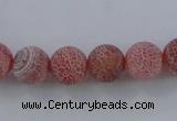 CAG7486 15.5 inches 4mm round frosted agate beads wholesale