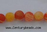 CAG7494 15.5 inches 4mm round frosted agate beads wholesale