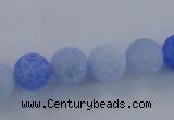 CAG7528 15.5 inches 8mm round frosted agate beads wholesale