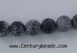 CAG7560 15.5 inches 8mm round frosted agate beads wholesale