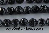 CAG7601 15.5 inches 6mm faceted round frosted agate beads wholesale