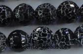 CAG7606 15.5 inches 16mm faceted round frosted agate beads wholesale