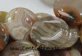 CAG778 15.5 inches 25mm flat round yellow agate gemstone beads