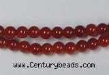 CAG7855 15.5 inches 3mm round red agate beads wholesale