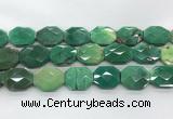 CAG7929 15.5 inches 22*30mm - 25*25mm faceted octagonal grass agate beads