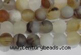 CAG8010 15.5 inches 4mm round matte Montana agate gemstone beads