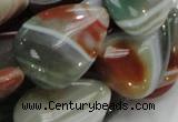 CAG808 15.5 inches 22*30mm flat teardrop rainbow agate gemstone beads