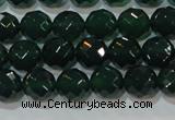 CAG8580 15.5 inches 10mm faceted round green agate gemstone beads