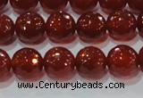 CAG8592 15.5 inches 10mm faceted round red agate gemstone beads