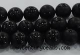 CAG8685 15.5 inches 6mm round matte tibetan agate gemstone beads