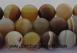 CAG8726 15.5 inches 8mm round matte madagascar agate beads