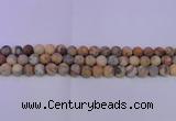 CAG8894 15.5 inches 12mm round matte crazy lace agate beads