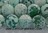 CAG9010 15.5 inches 12mm faceted round fire crackle agate beads