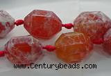 CAG9065 15.5 inches 15*20mm nuggets fire crackle agate beads