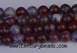 CAG9120 15.5 inches 4mm round red lightning agate beads