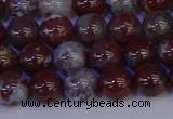 CAG9122 15.5 inches 8mm round red lightning agate beads