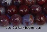 CAG9124 15.5 inches 12mm round red lightning agate beads