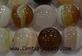 CAG9159 15.5 inches 14mm round line agate beads wholesale