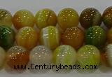 CAG9164 15.5 inches 8mm round line agate beads wholesale