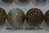 CAG9208 15.5 inches 18mm round line agate gemstone beads