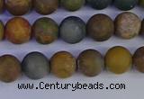 CAG9281 15.5 inches 6mm round matte ocean jasper beads wholesale