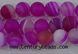 CAG9326 15.5 inches 6mm round matte line agate beads wholesale