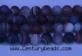 CAG9370 15.5 inches 4mm round matte botswana agate beads