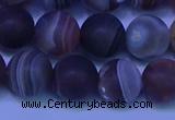 CAG9374 15.5 inches 12mm round matte botswana agate beads