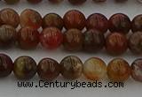CAG9391 15.5 inches 6mm round red moss agate beads wholesale