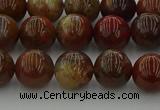 CAG9392 15.5 inches 8mm round red moss agate beads wholesale