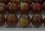 CAG9393 15.5 inches 10mm round red moss agate beads wholesale