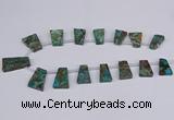 CAG9415 Top drilled 18*25mm - 22*32mm trapezoid ocean agate beads