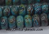 CAG9501 15.5 inches 6*10mm rondelle blue crazy lace agate beads