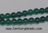 CAG953 15.5 inches 6mm round green agate gemstone beads wholesale