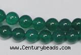 CAG954 15.5 inches 8mm round green agate gemstone beads wholesale