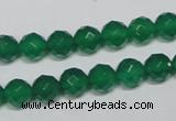 CAG955 15.5 inches 8mm faceted round green agate gemstone beads