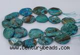 CAG9552 15.5 inches 25*35mm - 30*40mm freeform ocean agate beads