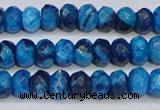 CAG9578 15.5 inches 4*6mm faceted rondelle crazy lace agate beads