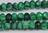 CAG9580 15.5 inches 4*6mm faceted rondelle crazy lace agate beads