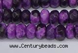 CAG9588 15.5 inches 5*8mm faceted rondelle crazy lace agate beads