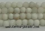 CAG9700 15.5 inches 4mm round matte grey agate beads wholesale