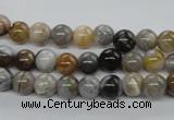 CAG971 15.5 inches 6mm round bamboo leaf agate gemstone beads