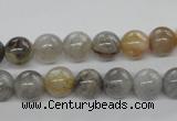 CAG972 15.5 inches 8mm round bamboo leaf agate gemstone beads