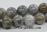 CAG974 15.5 inches 12mm round bamboo leaf agate gemstone beads