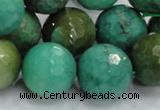 CAG976 15.5 inches 20mm faceted round green grass agate gemstone beads