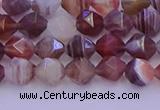 CAG9791 15.5 inches 6mm faceted nuggets botswana agate beads